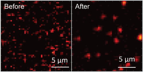 MosTF images beads through intralipid solution